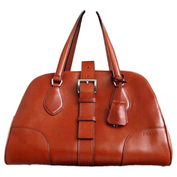 PRADA Leather Boston Bag - Picture 1 of 11